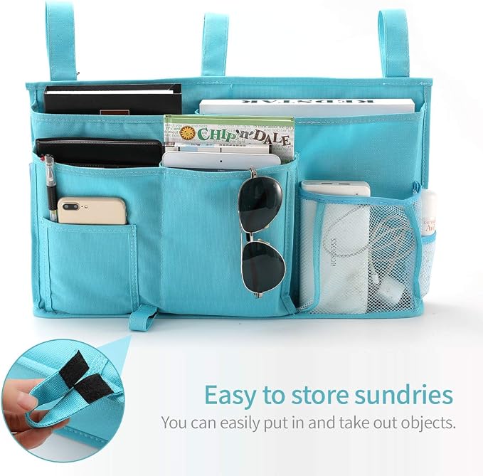 Bseash Bunk Bed Organizer, Bedside Caddy Hanging Bed Organizer Storage Bag 8 - Image 4