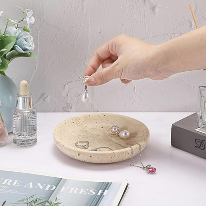 Hipiwe Small Key Bowl for Entryway, 5.5" Round Decorative Ring Holder Dish - Image 5