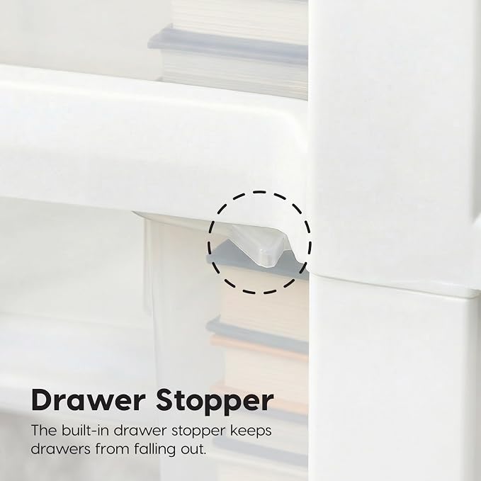 IRIS USA 3-Drawer Slim Narrow Storage Organizer, school essentials, beauty items - Image 6