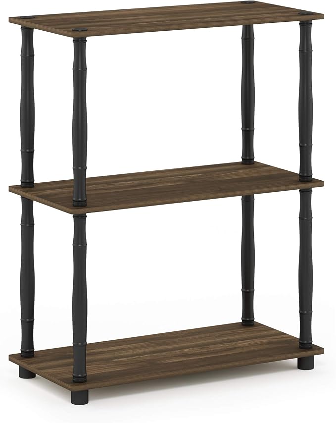 Furinno TURN-N-TUBE Storage Shelves, 3-Tier Book Shelf, Corner Shelf, Toolless - Image 5