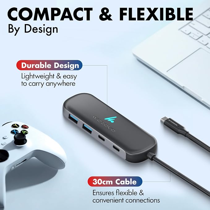 Type C To 2 Port Type C & 2 Port Wozoyo USB 3.2 Hub, Data Transfer Upto 5Gbps - Image 5