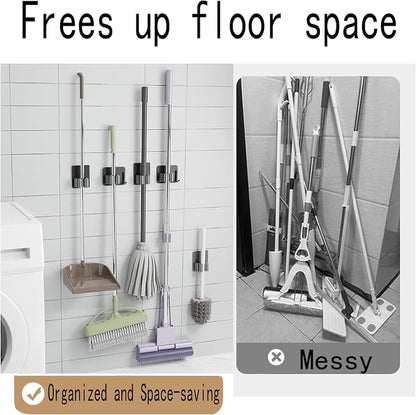 Broom Holder Wall Mount 25 Pack Broom and Mop Organizer Wall Hanging Clamp Clip - Image 4