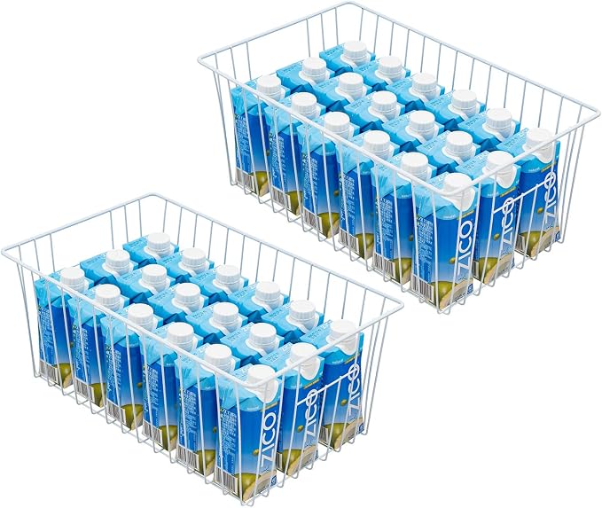 16inch Freezer Wire Storage Organizer Baskets, Household Refrigerator Bins - Image 3