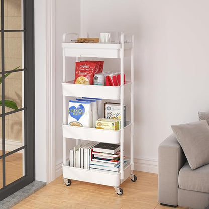 Calmootey 4-Tier Rolling Utility Cart - Image 4