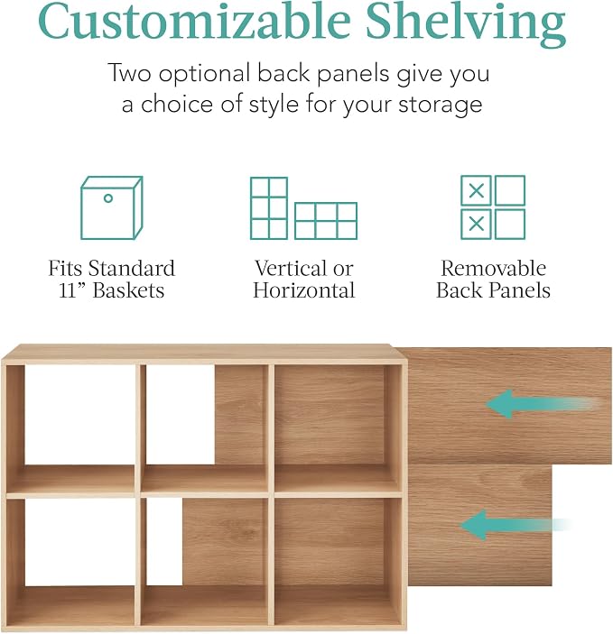 Best Choice Products 6-Cube Storage Organizer, 11in Shelf Opening, Display Shelf - Image 3