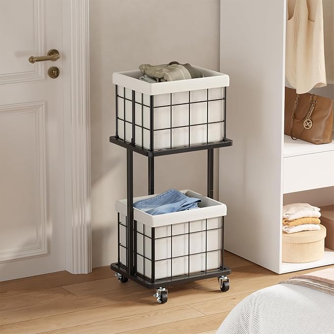 80L Vertical Rolling Laundry Hamper - Image 6