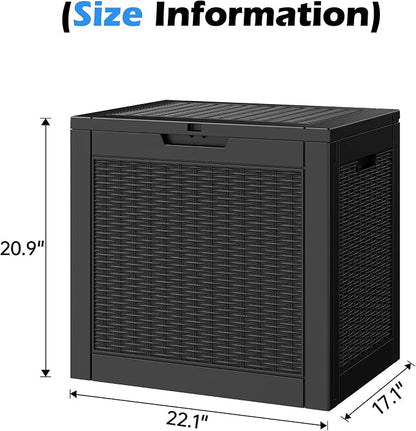 31 Gallon Outdoor Storage Box, Waterproof Resin Deck Box - Image 2