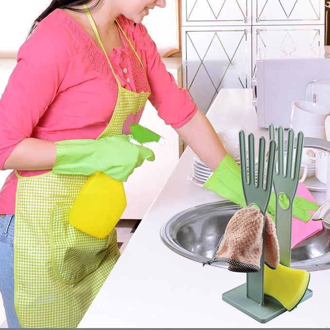 Kitchen Gloves Holder Plastic Mitten Drying Stand Reusable Dishwashing Glove - Image 6