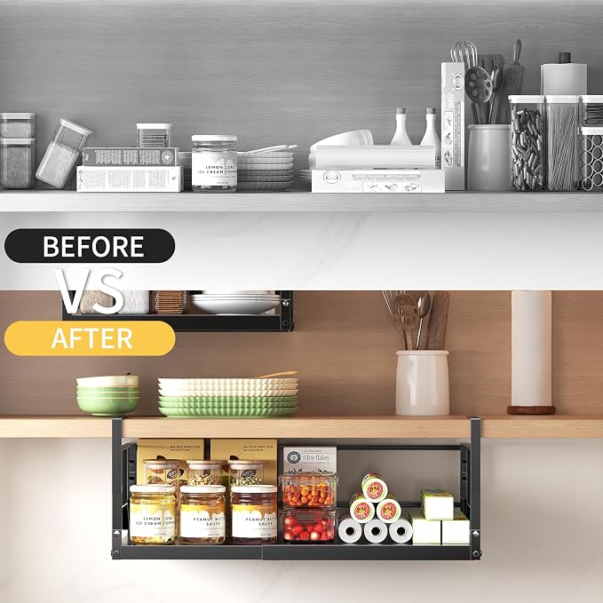Under Shelf Storage Basket Organizer – Adjustable Hanging Holder - Image 8