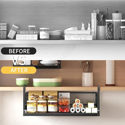 Under Shelf Storage Basket Organizer – Adjustable Hanging Holder - Image 8