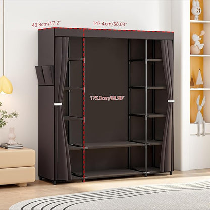 SORCEDAS Portable Closet Wardrobe Organizer Storage - Image 3