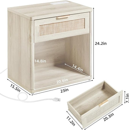 LEYAOYAO Rattan Nightstand - Image 3