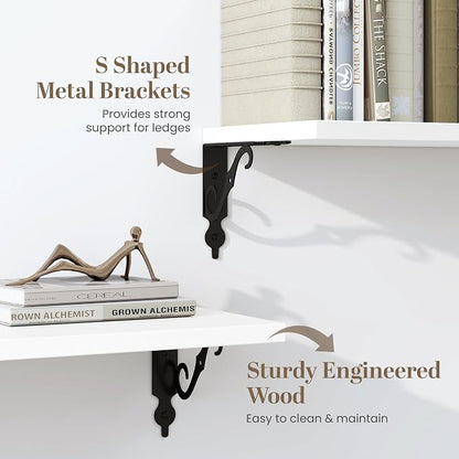 Fun Memories 55 Inch Floating Shelves, Long Floating Shelves Wall-Mounted - Image 4