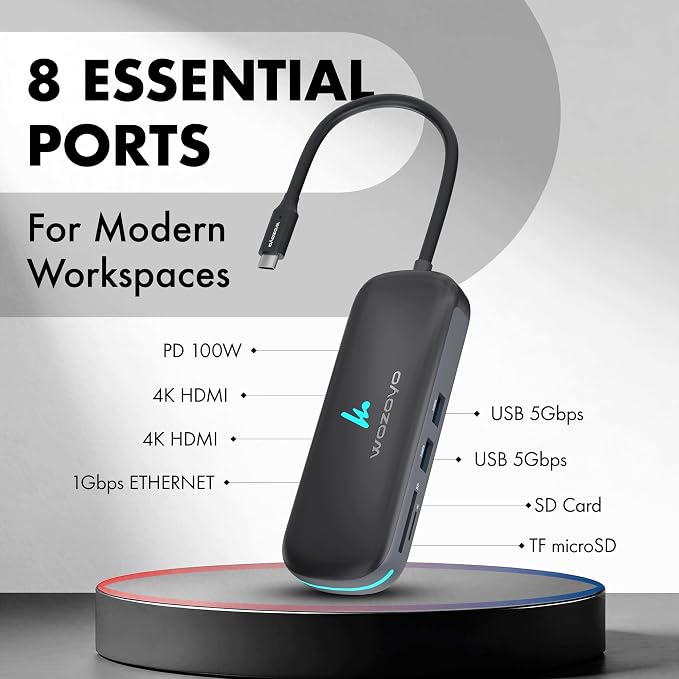 Type C 8 in 1 Wozoyo Docking Station - Image 2