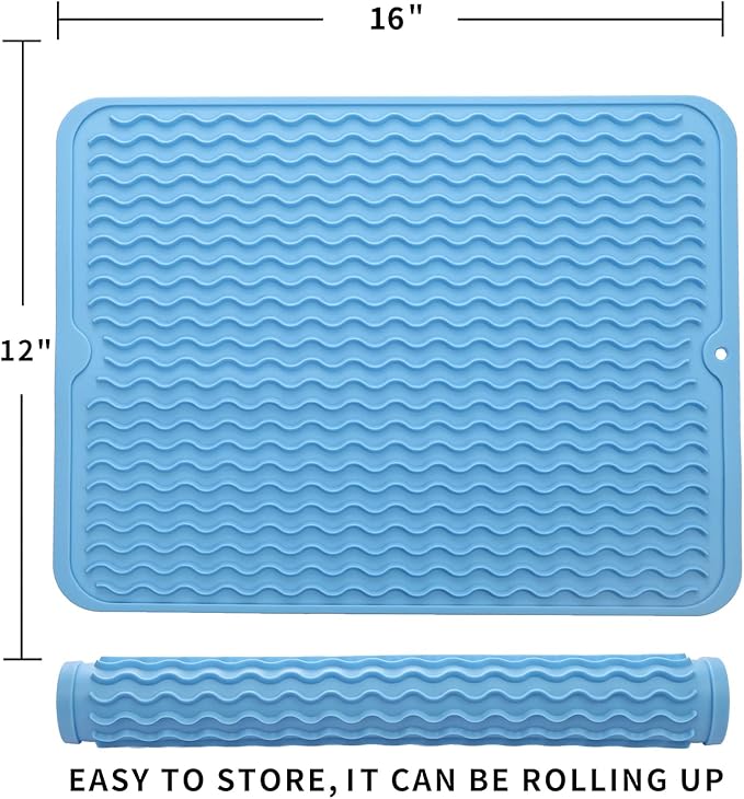 Silicone Dish Drying Mat for Multiple Usage, Easy clean, Eco-friendly, - Image 2