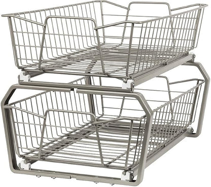 ClosetMaid 11 in. Pull Out Cabinet Organizer, 2 Tier, Heavy Duty, Slide Out by Unknown