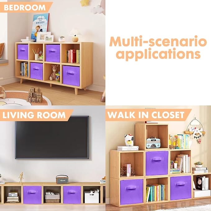 ShellKingdom Storage Bins, Foldable Fabric Storage Cubes And Cloth Storage - Image 5