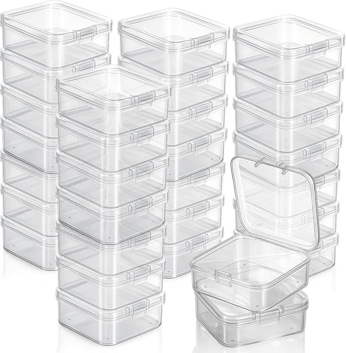 Jetec 30 Pieces Mini Plastic Clear Beads Storage Containers Box by Jetec