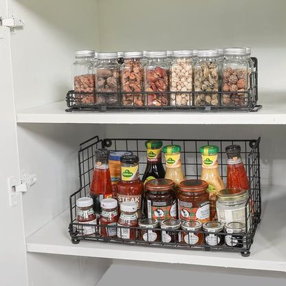 X-cosrack Stackable Wire Basket 3 Tier Countertop& Wall Mounted Metal Storage - Image 3