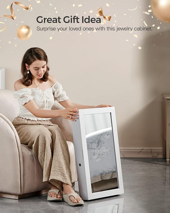 SONGMICS Lockable Jewelry Cabinet Armoire - Image 5