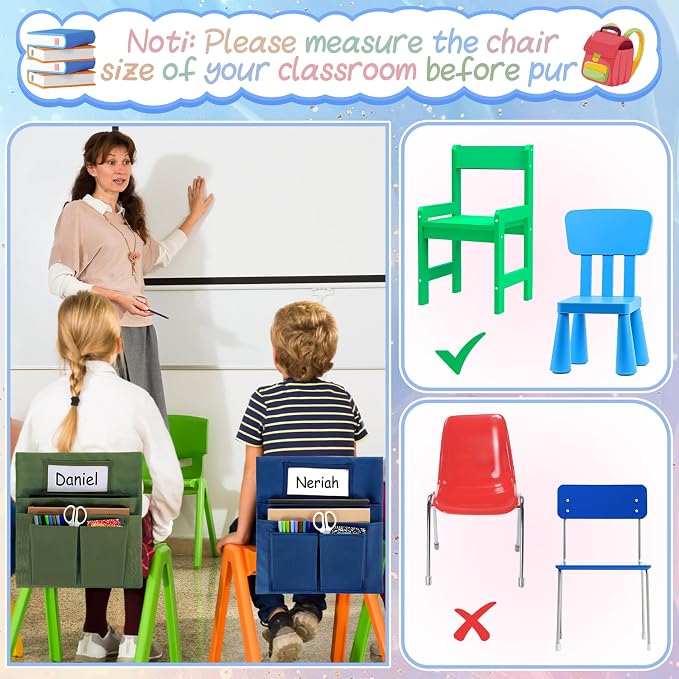 gisgfim 24 Pcs Small Chair Pockets - Image 6