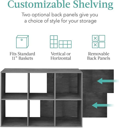 Best Choice Products 6-Cube Storage Organizer, 11in Shelf Opening, Display Shelf - Image 3