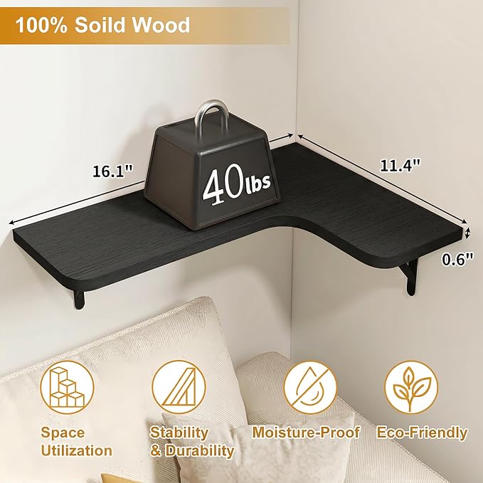 Fixwal Conner Shelves Wall Mounted - Image 3