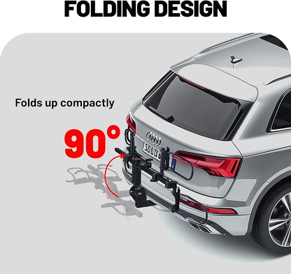 Young Bike Rack Hitch for Car - 200LB 2-Bike Rack Hitch Mount Platform Style - Image 6