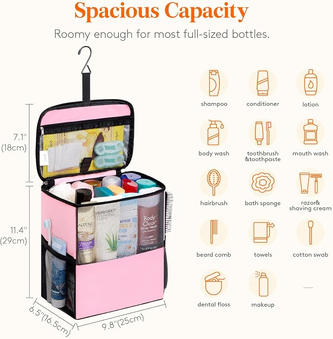 Lifewit Mesh Shower Caddy Bag Portable - Image 2