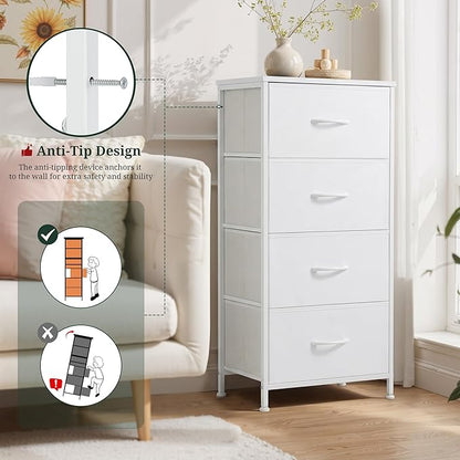 4 Drawers Dresser for Bedroom Fabric Storage Tower - Image 4