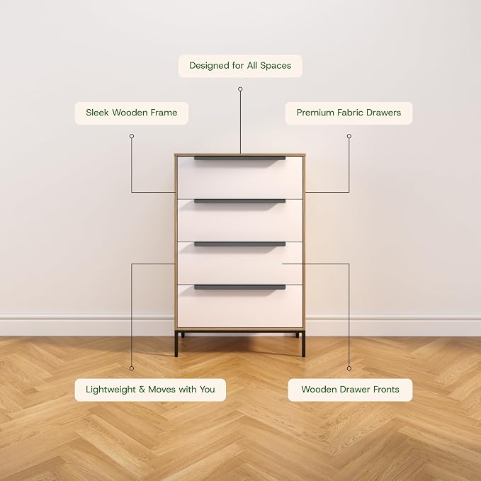 tinge Lira Premium Fabric Dresser - Image 6