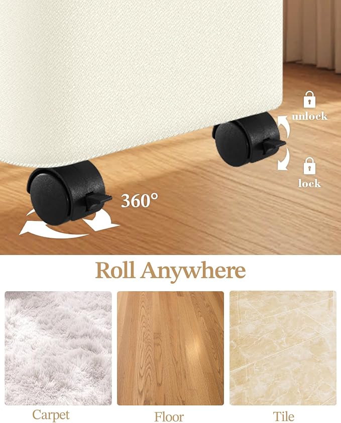 Laundry Hamper with Wheels, 110L Large Clothes Hamper with Removable Inner Bag - Image 5