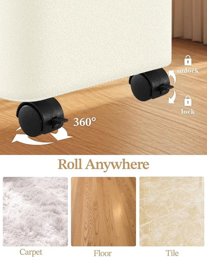 Laundry Hamper with Wheels, 110L Large Clothes Hamper with Removable Inner Bag - Image 5