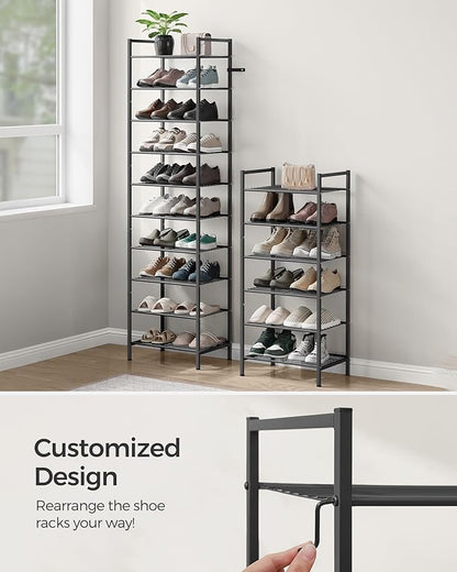 SONGMICS Metal Shoe Rack, Free Standing Shoe Organizer - Image 4