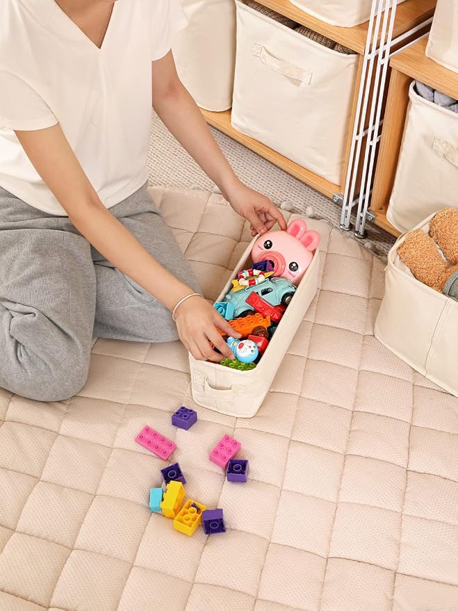 Decorative Basket Rectangular Fabric Storage Bin Organizer Basket - Image 9
