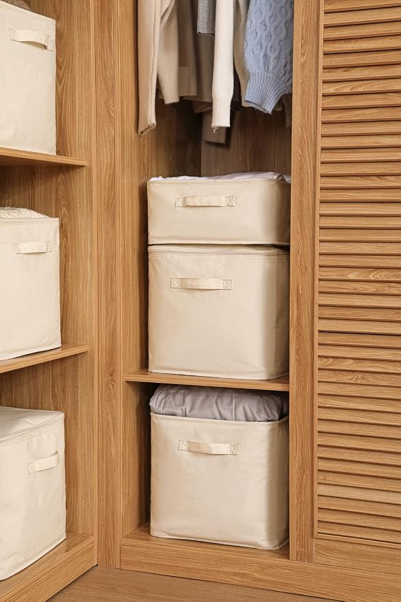 Decorative Basket Rectangular Fabric Storage Bin Organizer Basket - Image 8