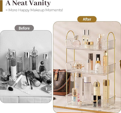 Aveniee Bathroom Counter Organizer, 3 Tier Perfume Skin Care Countertop Storage - Image 5