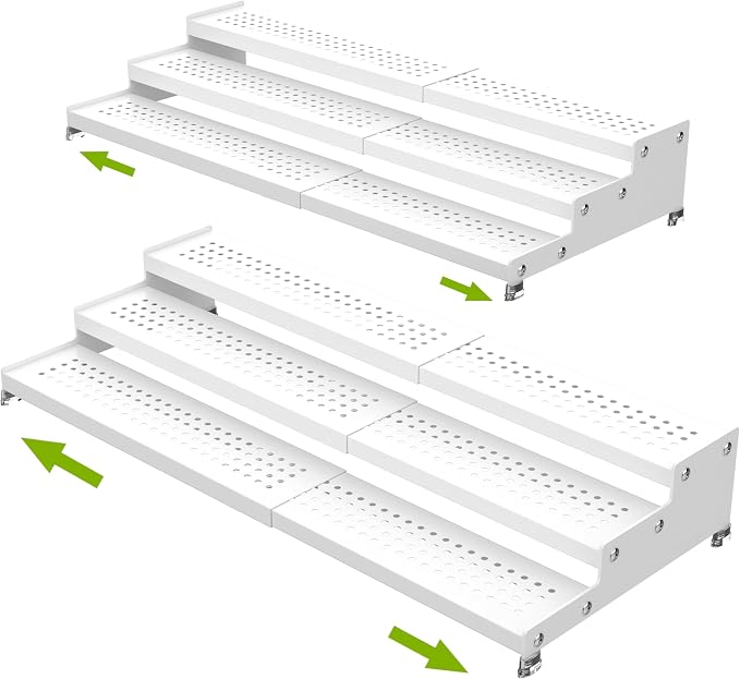 Spice Rack Organizer for Cabinet, 3 Tier Expandable Shelf, Pantry and More by JOJOCROSSHIGHQUALITYLIFE