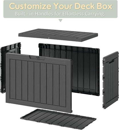Outdoor Storage Box, Resin Deck Boxes Indoor and outdoor, Waterproof Storage - Image 5