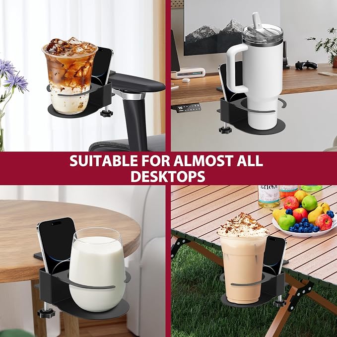 Desk Cup Holder for Coffee Mugs, Water Bottles - Image 6