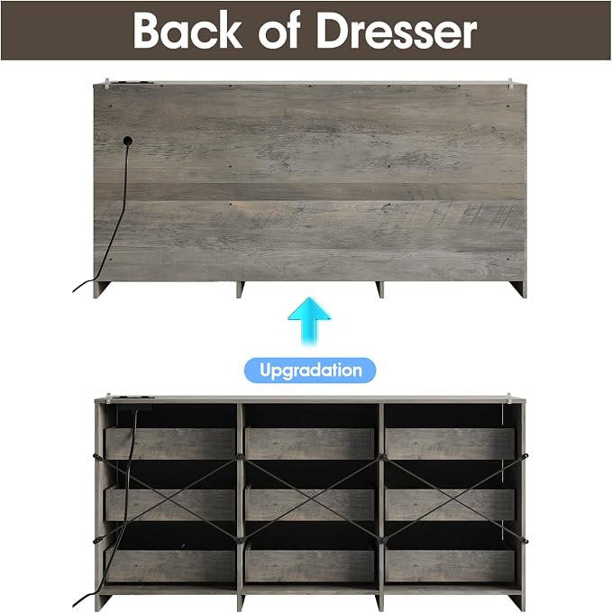 Fameill Dresser for Bedroom, 9 Drawer Wide Dresser Organizer - Image 3