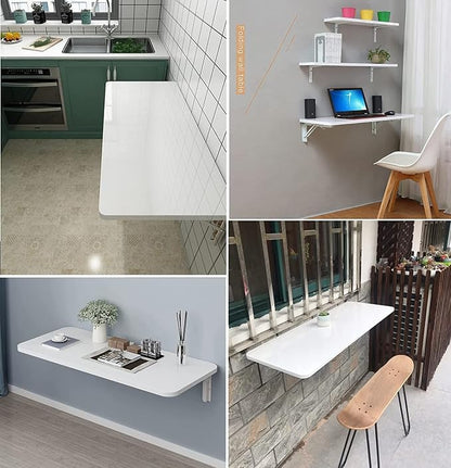 Wall Mounted Folding Table, Stainless Steel Bracket Laundry Folding Table - Image 7