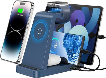 Wireless Charger for iPhone - 5 in 1 Charging Station for Multiple Devices by GAUOLN