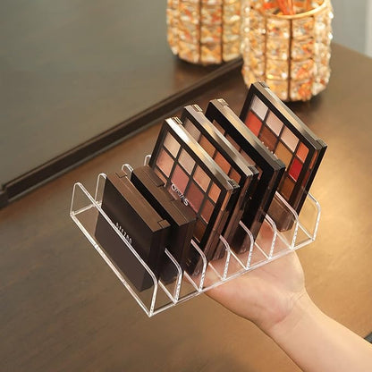 Vowcarol Eyeshadow Palette Organizer, Acrylic 7-Section Divided Makeup Palette - Image 8
