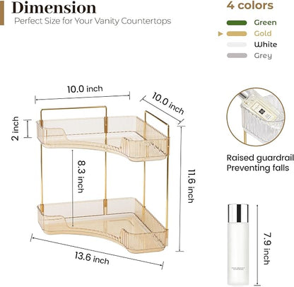 Aveniee Corner Bathroom Counter Organizer, Bathroom Countertop Shelf Makeup - Image 3