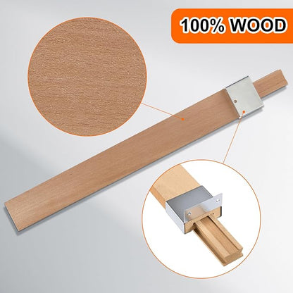Maitys 1 Pcs Wooden Drawer Slides Bottom Mount Classic Center Guide Track - Image 4