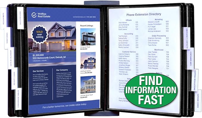 Ultimate Office AdjustaView FastFind 10-Pocket Wall Mounted Reference Display by UltimateOffice