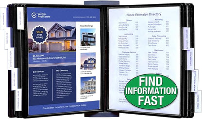 Ultimate Office AdjustaView FastFind 10-Pocket Wall Mounted Reference Display by UltimateOffice