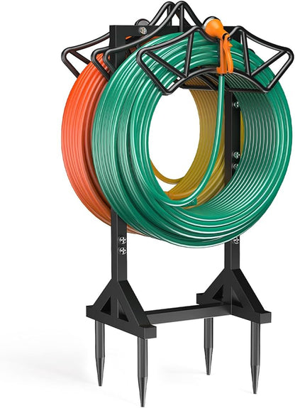 Garden Hose Holder Holds 2 * 160Ft Hoses, Heavy-Duty Freestanding Hose Holder by Unknown