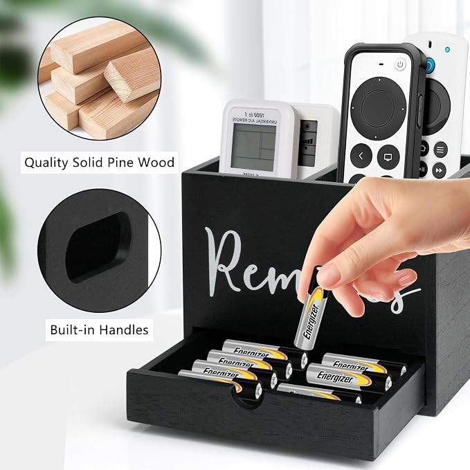 Remote Control Holder, 2 Slot TV Remote Holder& Desk Organizer - Image 2